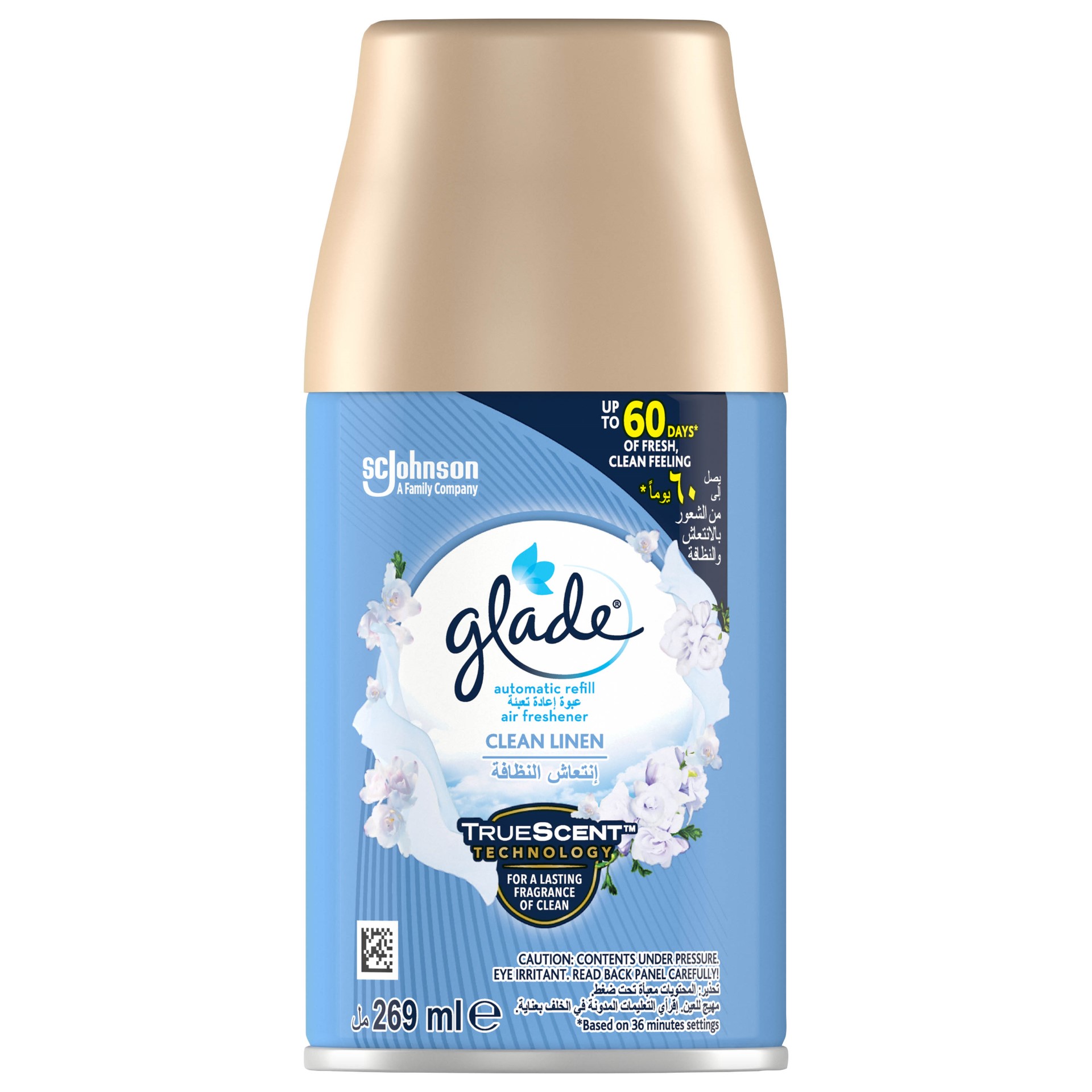 Glade Automatic Air Freshener Refill, Auto Spray Scent for Home, Clean  Linen, 269ml